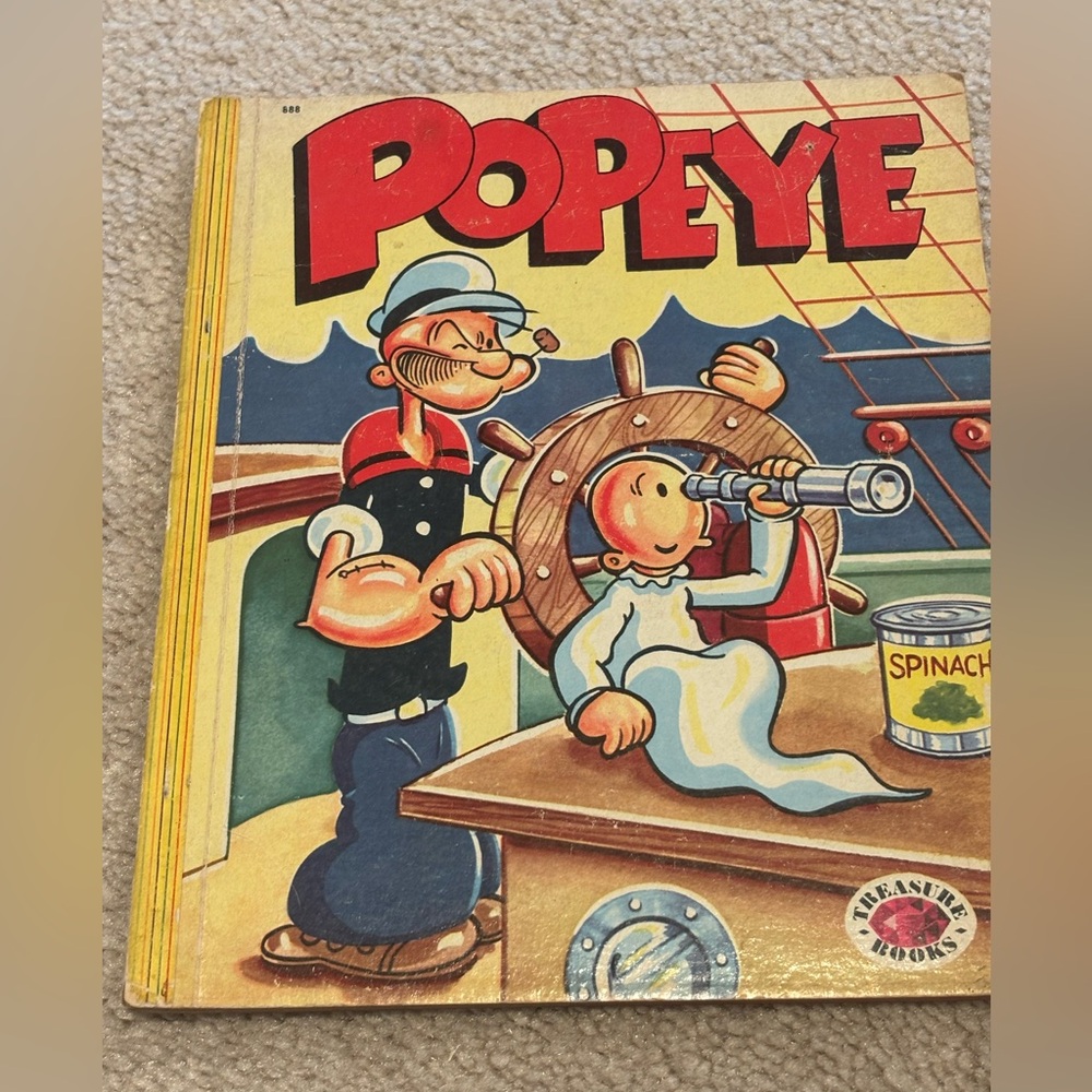 Vintage Popeye Treasure Book 1955 Children’s Hardbound Bud Sagendorf